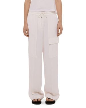 Helmut Lang Woven Cargo Pants - White
