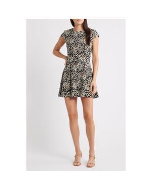 Reformation Yves Floral Knit Minidress - Black