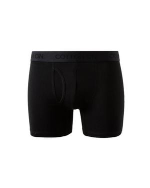 Cotton On 5 Pack Organic Cotton Boxer Brief - Black