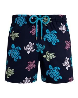 Vilebrequin Tortues Multicolores Stretch Swim Trunks - Blue
