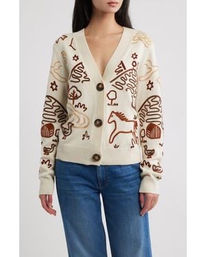 FARM Rio Countryside Cornelli Cardigan - Blue