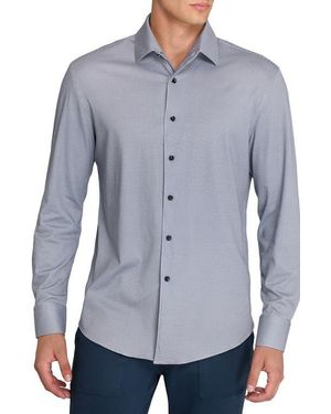 Brooklyn Brigade Geo Print Knit Long Sleeve Basic - Blue
