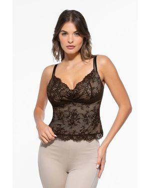 Popilush Shapewear Lace Contouring Camisole - Black