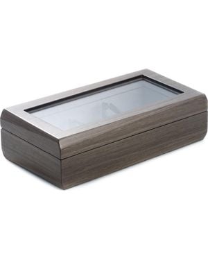 Bey-berk Lacquered Wood Glasses Storage Case - Gray