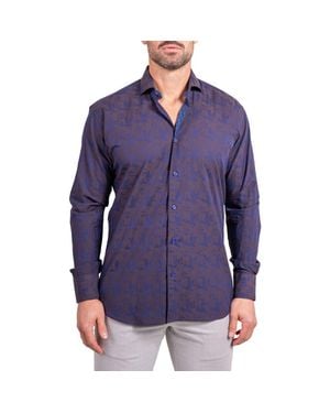 Maceoo Einstein Ascension Contemporary Fit Button-Up Shirt - Purple