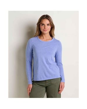 Toad & Co. Primo Long Sleeve Crew - Blue