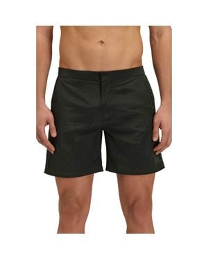 Sundek Back Elastic Waist Swim Trunks - Black