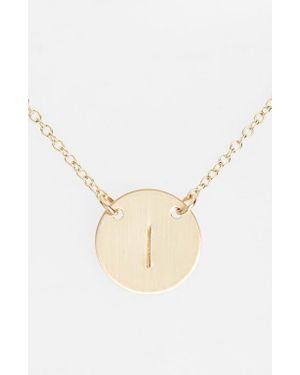 Nashelle 14K- Fill Anchored Initial Disc Necklace - Natural