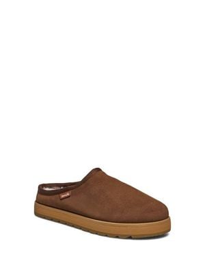 Sanuk Yoga Cloud Lounger Leather Slipper - Brown