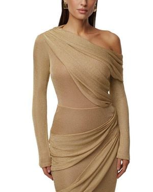 JLUXLABEL Opulent Metallic Bodysuit - Brown