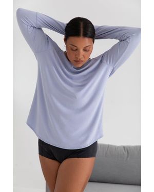 KADA The Cupro Long Sleeve Layering Tee - Blue