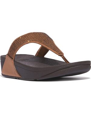 Fitflop Lulu Embellished Flip Flop - Brown