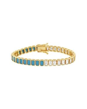 SHYMI Bezel Set Cubic Zirconia Tennis Bracelet - Metallic
