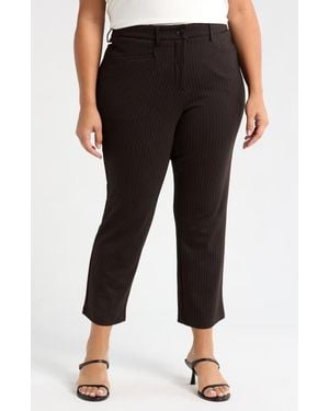 UNIVERSAL STANDARD High Waist Stretch Ponte Cigarette Pants - Black