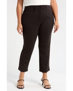 UNIVERSAL STANDARD High Waist Stretch Ponte Cigarette Pants - Black