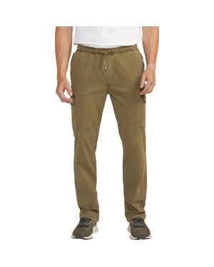 Silver Jeans Co. Pull-On Twill Cargo Pants - Green