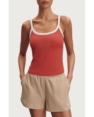 Varley Theon Scoop Neck Performance Tank - Red