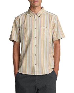 RVCA Talum Short Sleeve Button-Up Shirt - Natural