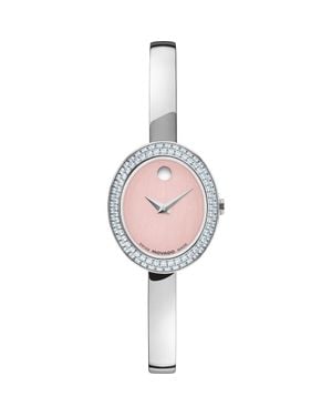 Movado Museum Oval Bangle Watch, 22Mm X 26Mm - Pink