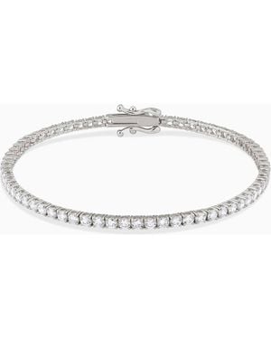 Oradina 14K Luminous Lab Diamond Tennis Bracelet - Metallic