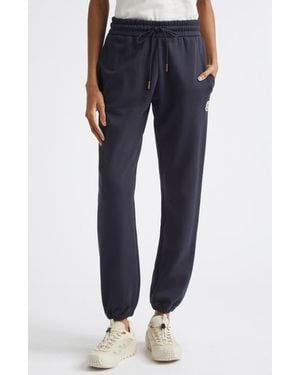 Moncler Logo Patch Sweatpants - Blue
