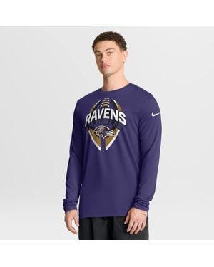 Nike Baltimore Ravens Primetime Legend Icon Performance Long Sleeve T-Shirt - Blue