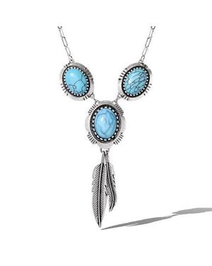 Jessica Simpson Feathers And Necklace - Blue
