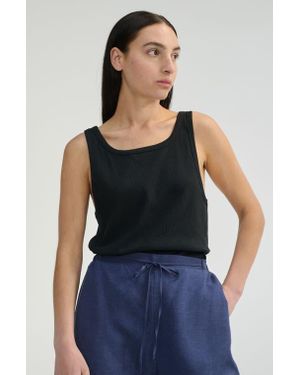 ALMINA CONCEPT Relaxed Ribbed Tank Top - Blue