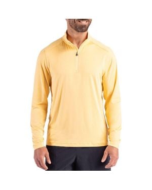 Cutter & Buck Coastline Epic Comfort Half Zip Performance Pullover - Yellow