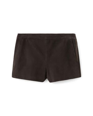 Mango Suede Shorts - Black