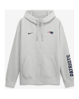 Nike New England Patriots Cool Down Club Full-Zip Hoodie - Gray