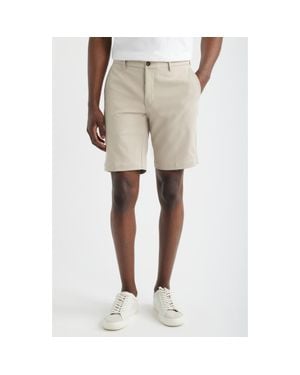 Scott Barber Sonoma Flat Front Travel Shorts - Natural