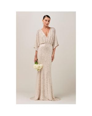 BWLDR Isla Sequin Gown - Natural