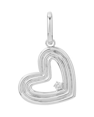 Adina Reyter Groovy Heart Charm Pendant - White