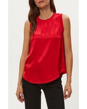 Michael Stars Shay Satin Tank Top - Red