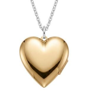 Argento Vivo Bold Heart Pendant Necklace - Metallic