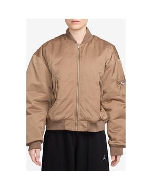 Nike Renegade Nylon Bomber Jacket - Brown