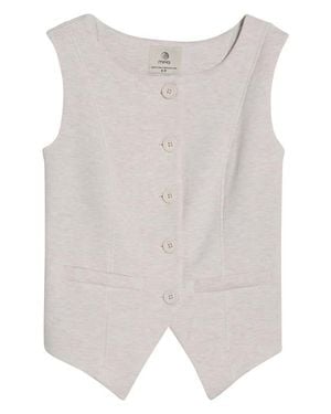 Mpg Dreamweave Knit Button Front Vest - Blue