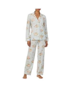 Ralph Lauren Floral Cotton & Viscose Pajamas - Gray