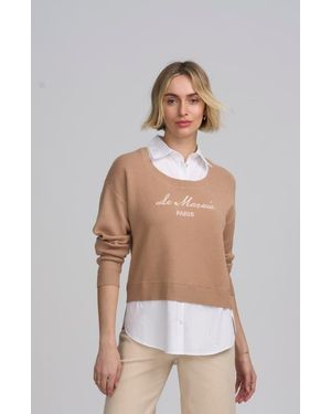 Elle Collection Le Marais Twofer Sweater - White