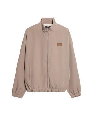 Amiri Logo Patch Stretch Cady Track Jacket - Natural