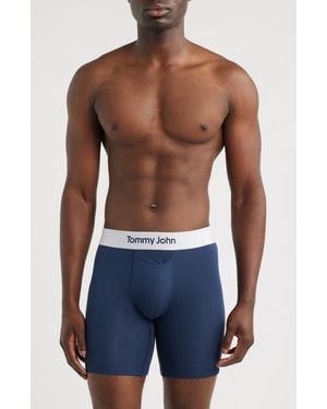 Tommy John Second Skin 6-Inch Golf Ball Waistband Stretch Modal Boxer Briefs - Blue