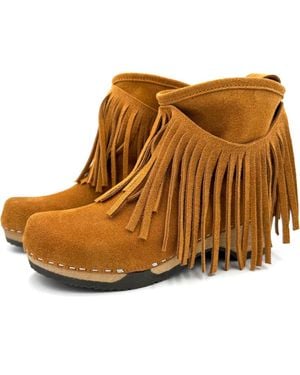 KUNSTEN Holly Fringe Bootie - Brown