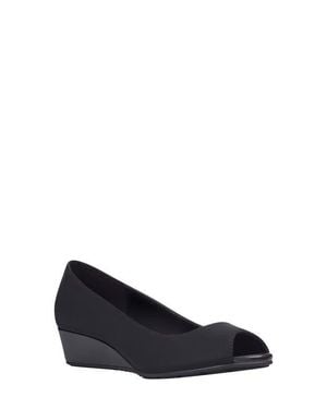Bandolino Peep Toe Wedge Pump - Blue