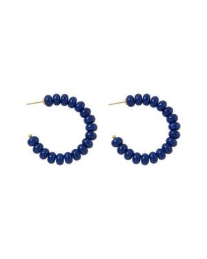 MacRae & Co Bauble Beaded Hoop Earrings - Blue