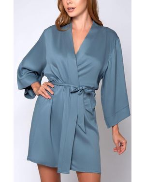 iCollection Organic Cotton And Tencel Blend Robe - Blue
