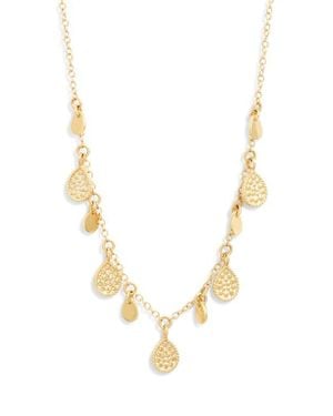 Anna Beck Classic Drop Charm Necklace - Metallic
