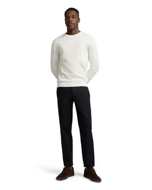 Onia Fine Cotton Knit Long Sleeve Crewneck Sweater - White