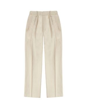 Fortela Janet Cotton Pleated Pants - Natural