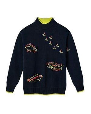 Tombolo 'Fishes Of The North Atlantic' Sweater - Blue